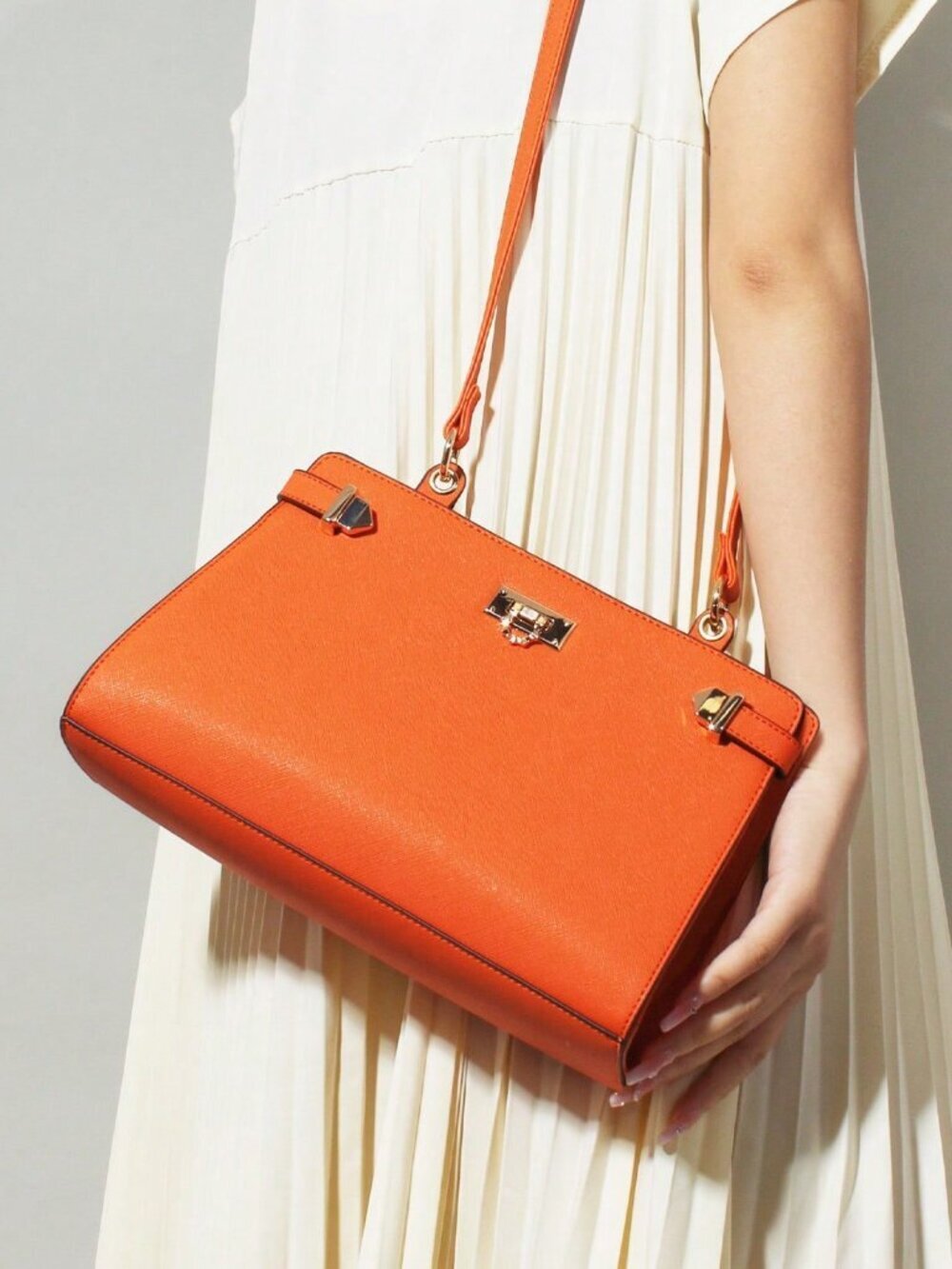 Orange Elegant Women's Purse - Picture 2 of 6